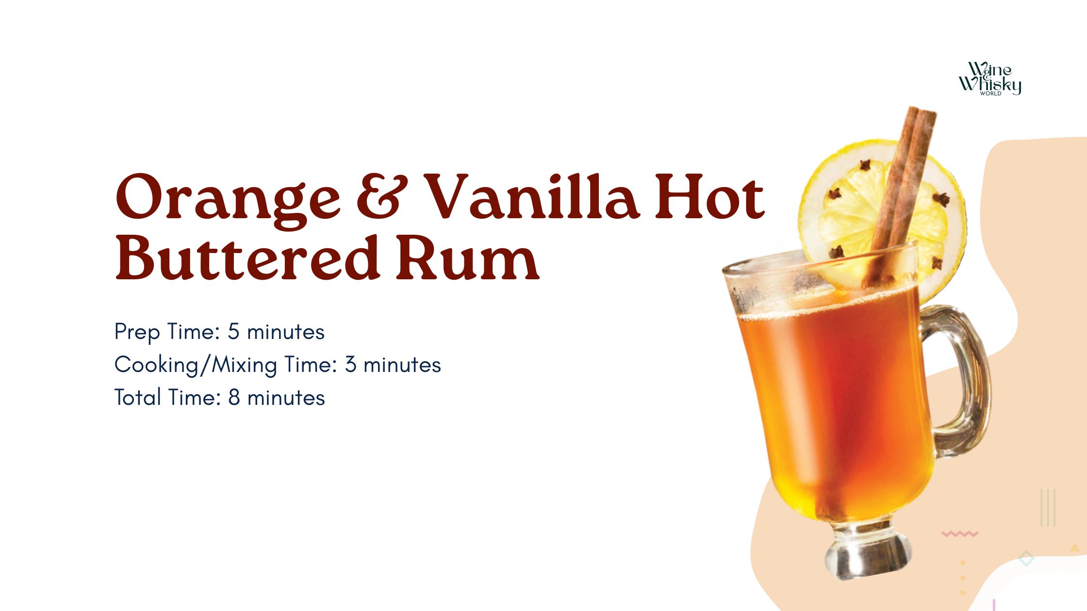 Orange & Vanilla Hot Buttered Rum cocktail recipe